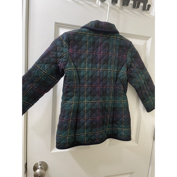 Brooks Brothers Quilted Plaid Coat Tartan Style Wool Exterior Size Girl XS - Picture 11 of 14